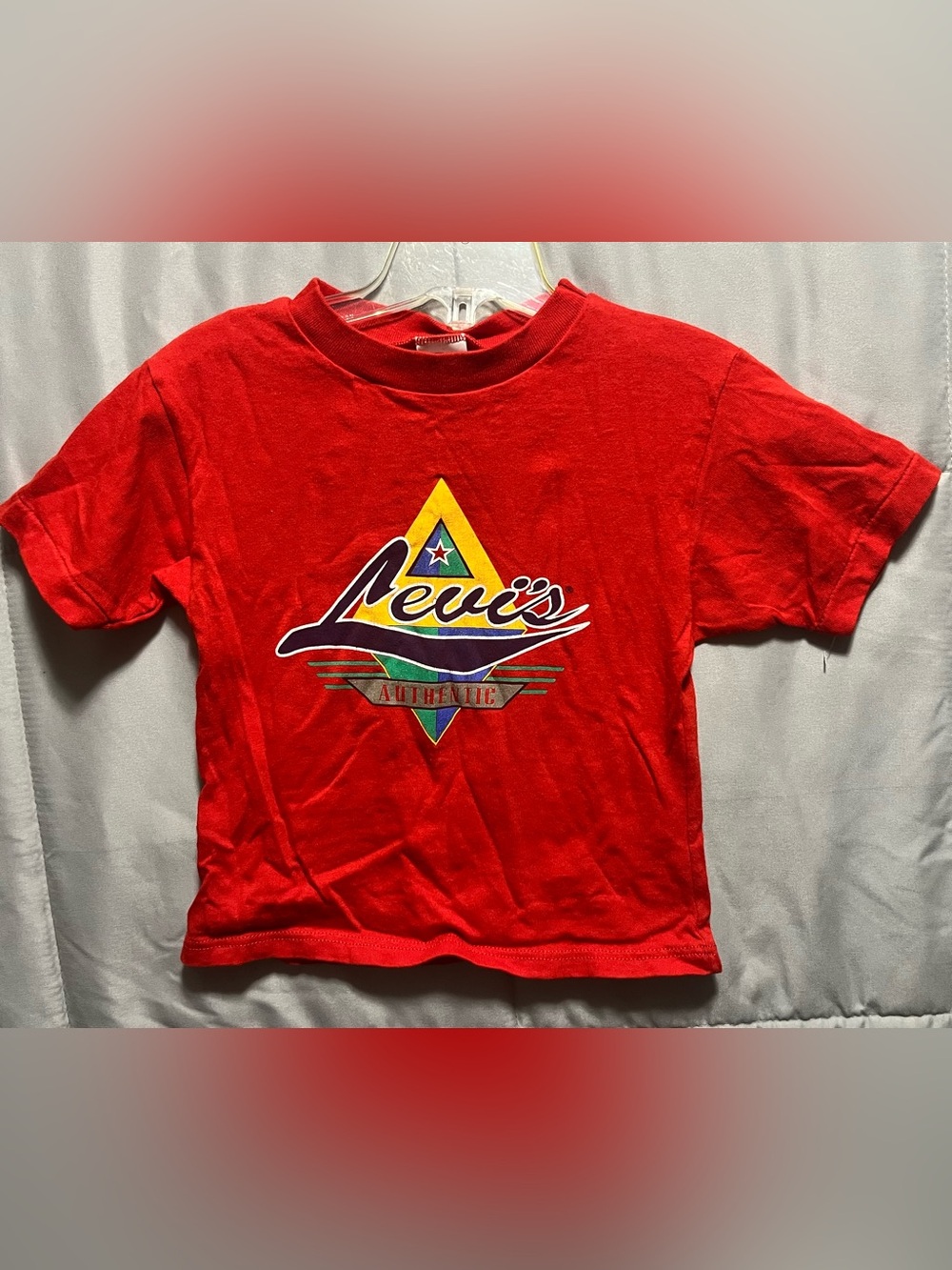 Vintage 90s Levi’s Authentic Graphic T-Shirt Kids 4T Made USA Single Stitch